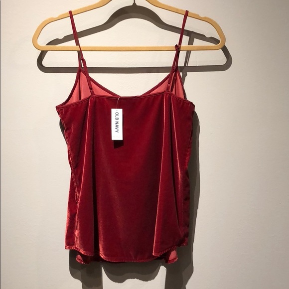 Old Navy Oxblood Velvet Camisole - Picture 2 of 3